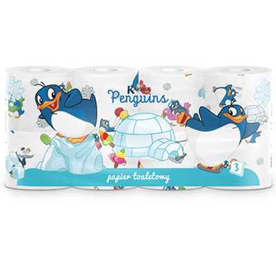 Toilet paper Kartika PENGUINS 8 rolls 150 sheets 3 plies